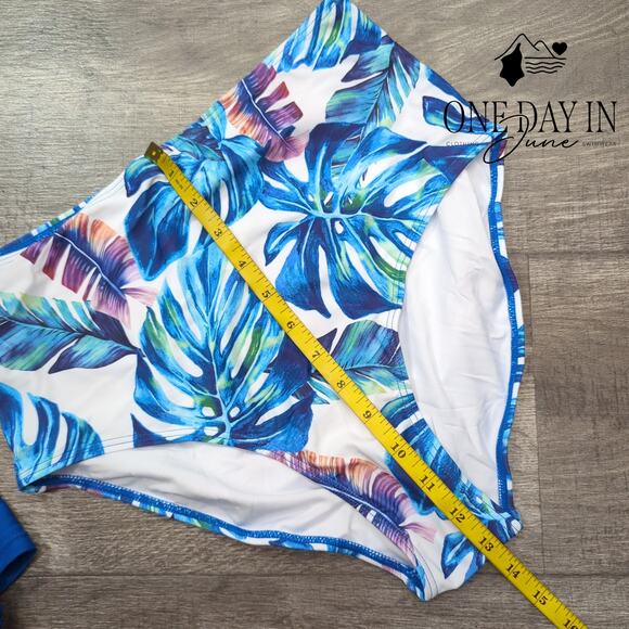 B2Prity Slimming High Waist Tankini Swimsuit Size M - Picture 3 of 4